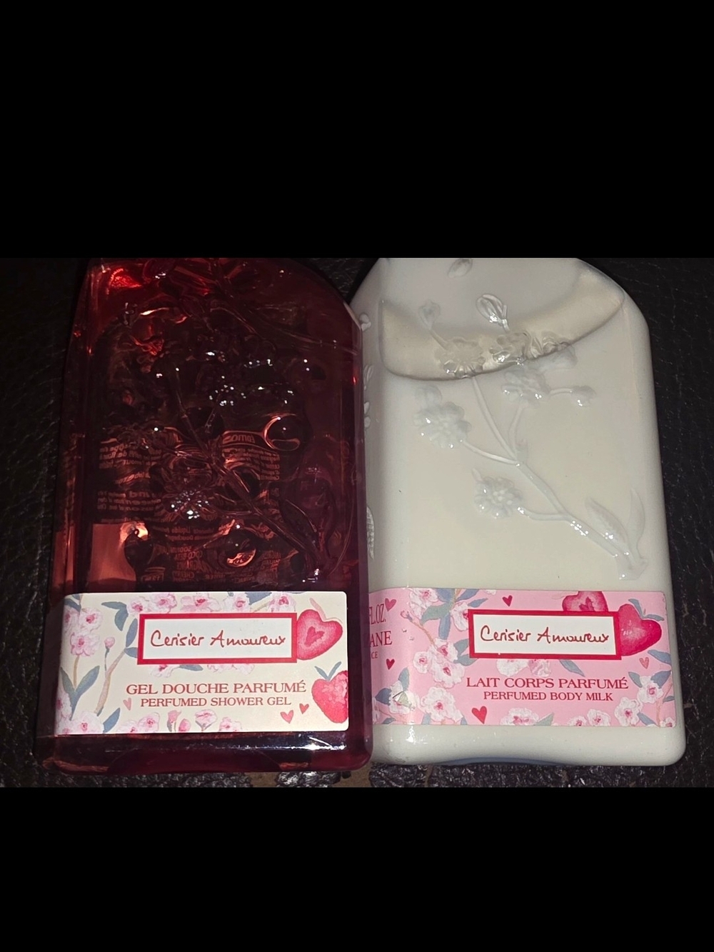 L'Occitane Cerisier Amoureux Shower Gel & Body Milk Set Limited Edition 2.0 oz